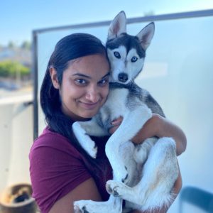 photo of Joban Dhanoa, Registered Social Worker, with a cute dog